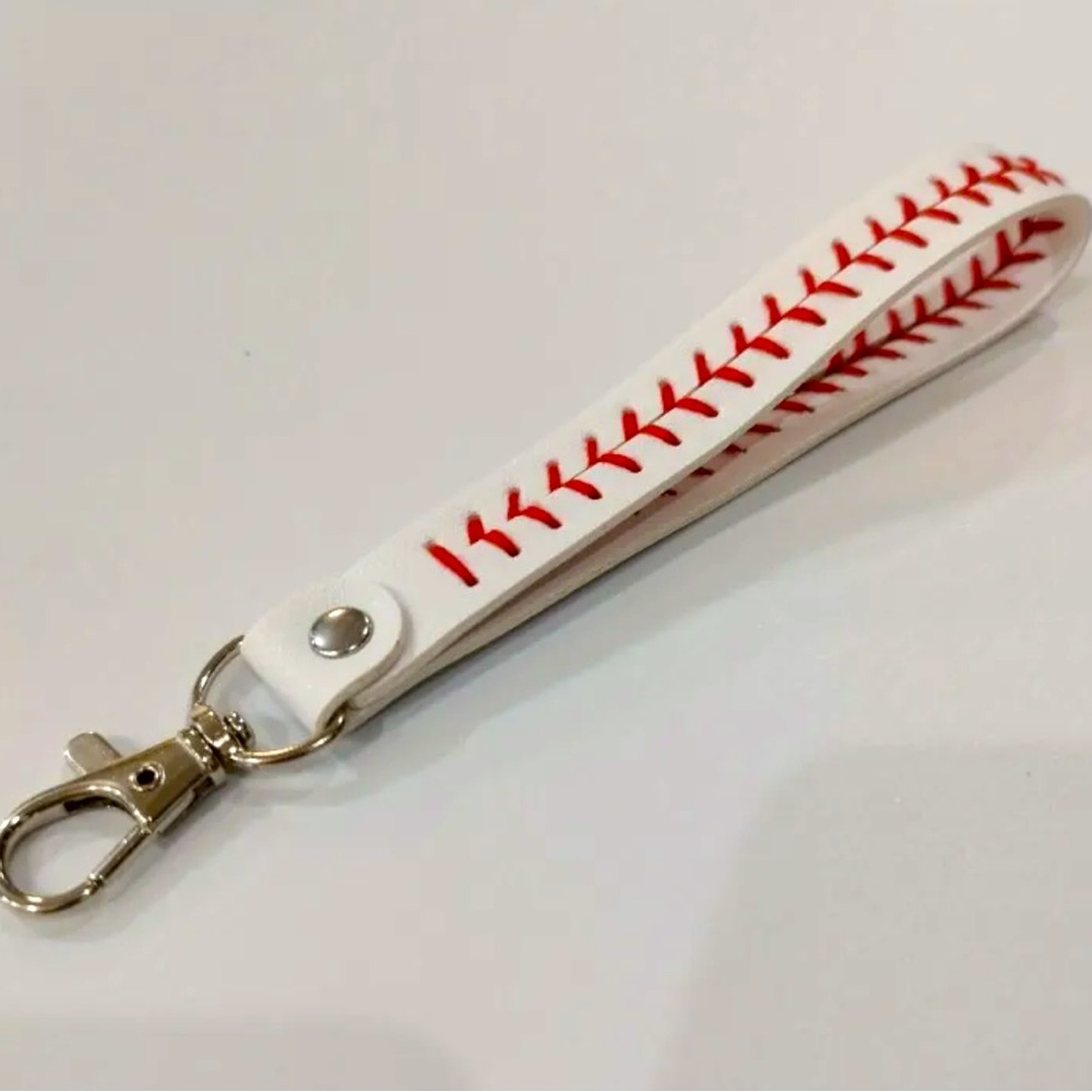 Baseball Wristlet Keychain
